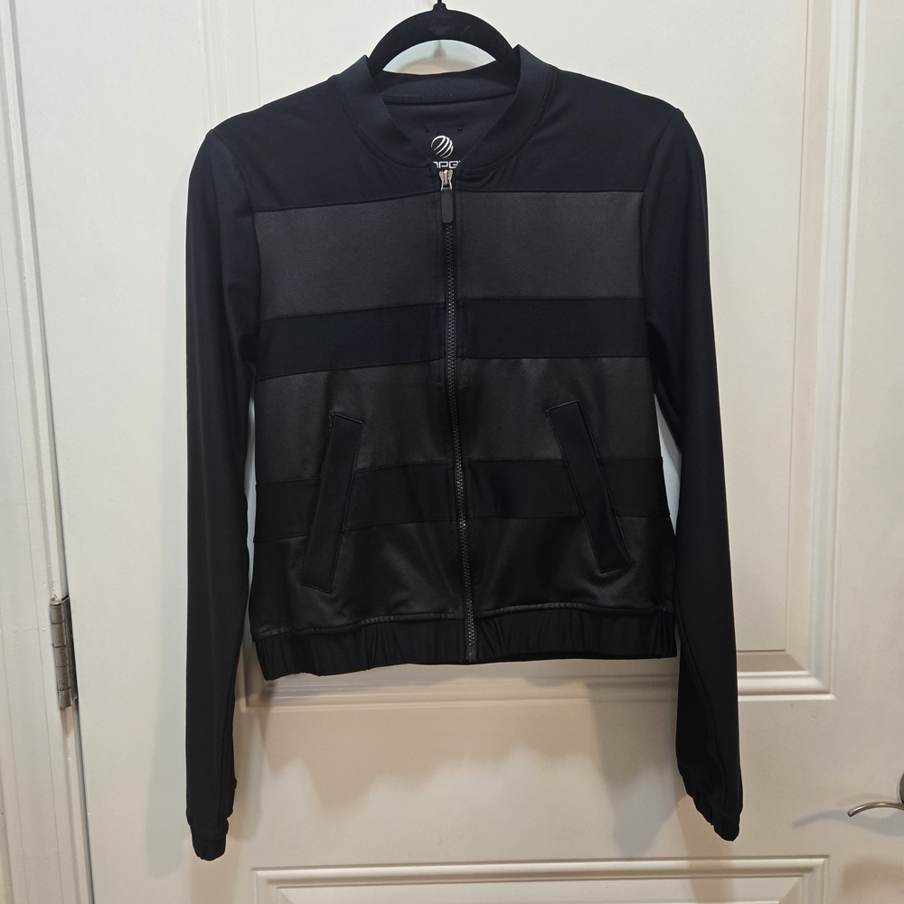 MPG Two-Tone Black and Gray Bomber Jacket